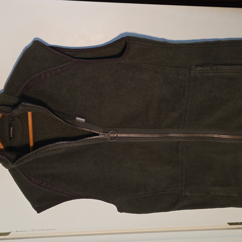 Barbour Olive Green Fleece Vest
